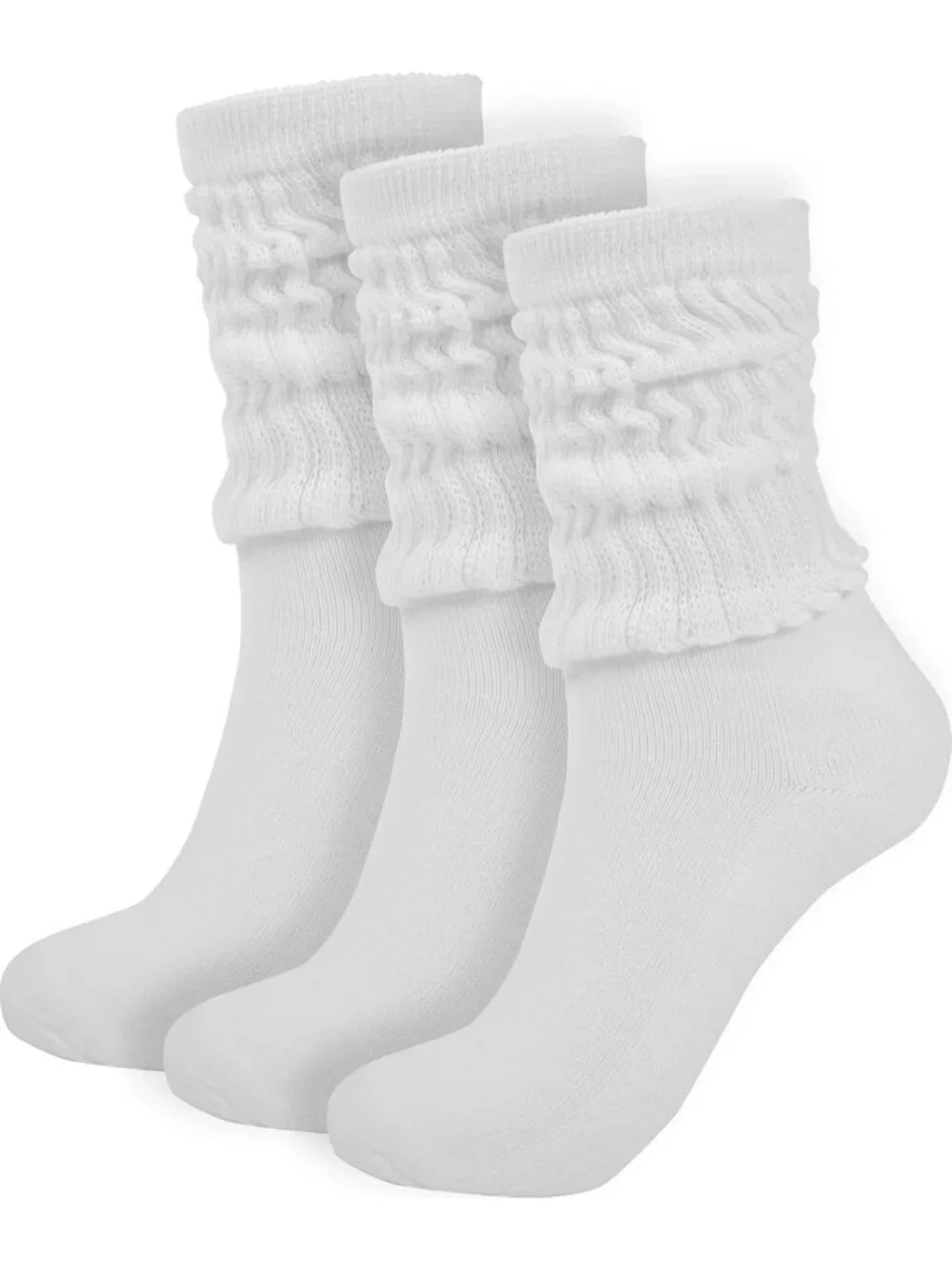 Cozy Retro Slouch Socks for Women - Soft Ankle Scrunch Socks, Size 5-11